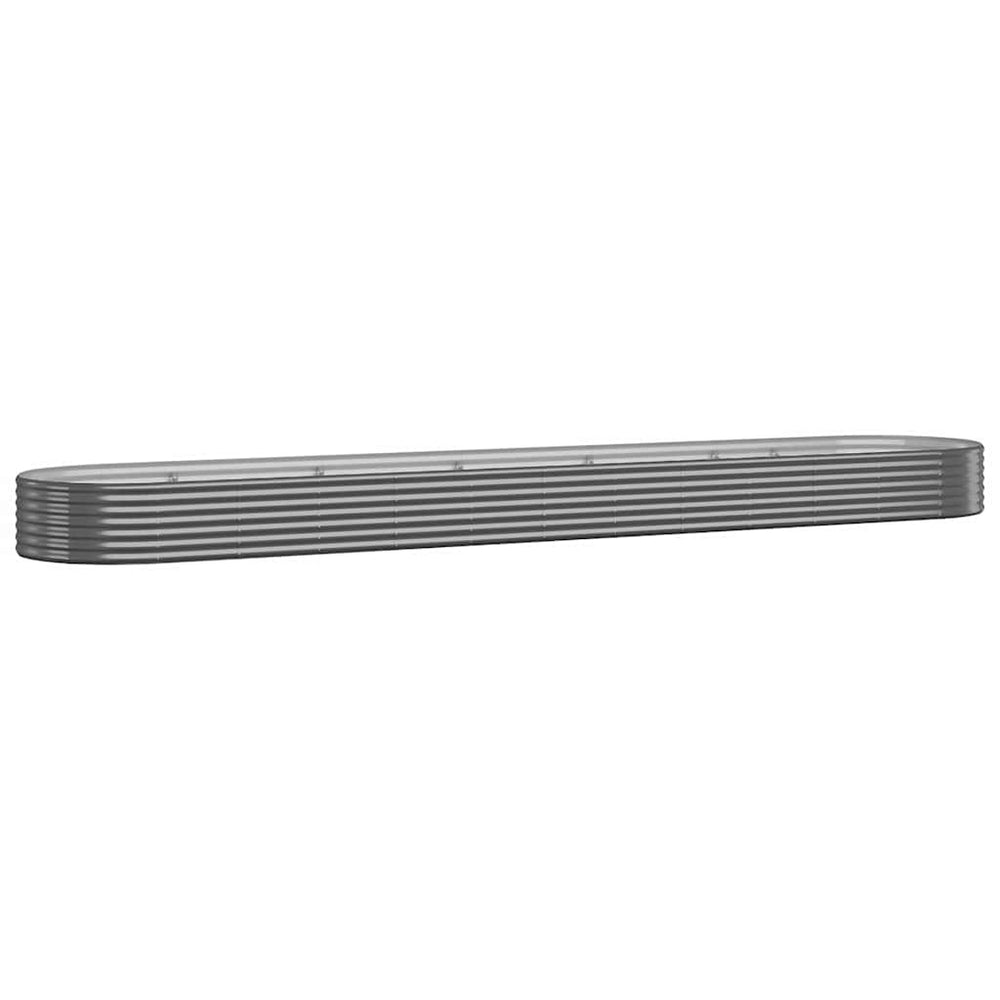 vidaXL Raised Garden Bed Galvanized Steel 507x100x36 cm Anthracite