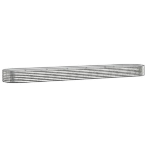 vidaXL Raised Garden Bed Galvanized Steel 507x100x36 cm Silver