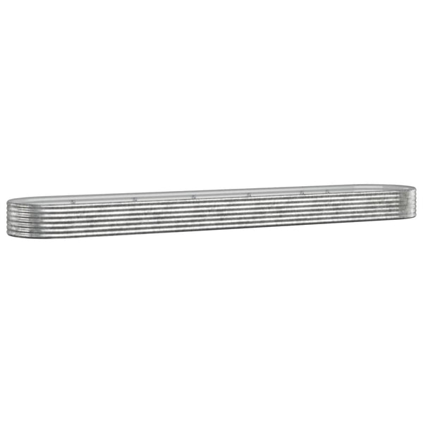 vidaXL Raised Garden Bed Galvanized Steel 507x100x36 cm Silver