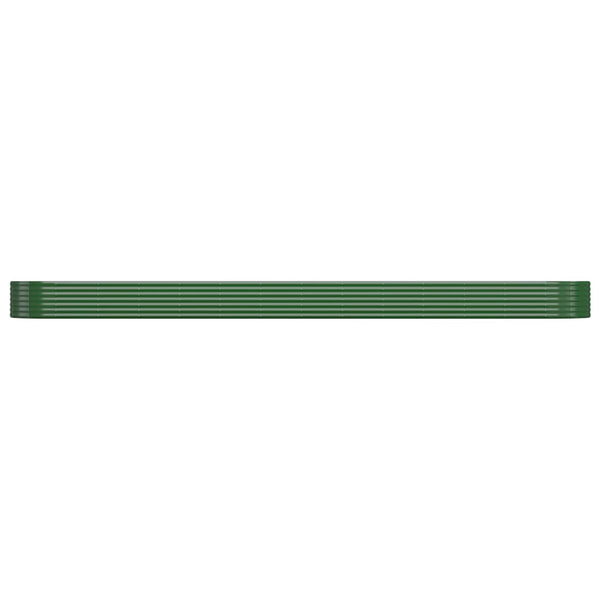 vidaXL Raised Garden Bed Galvanized Steel 544x100x36 cm Green