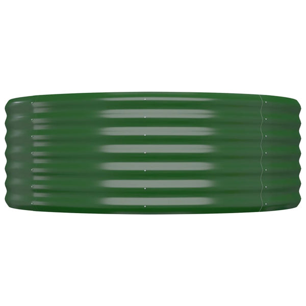 vidaXL Raised Garden Bed Galvanized Steel 544x100x36 cm Green