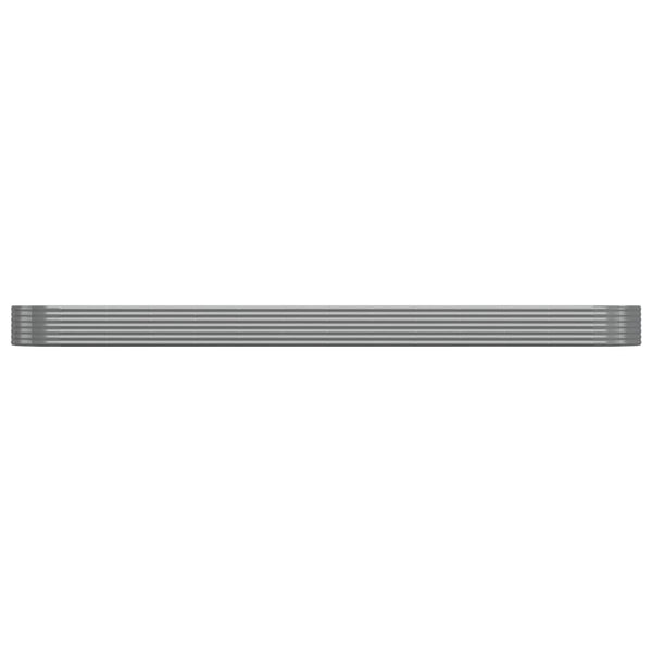 vidaXL Raised Garden Bed Galvanized Steel 544x100x36 cm Grey