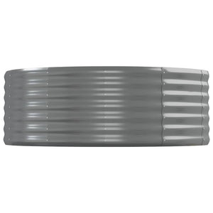 vidaXL Raised Garden Bed Galvanized Steel 544x100x36 cm Grey