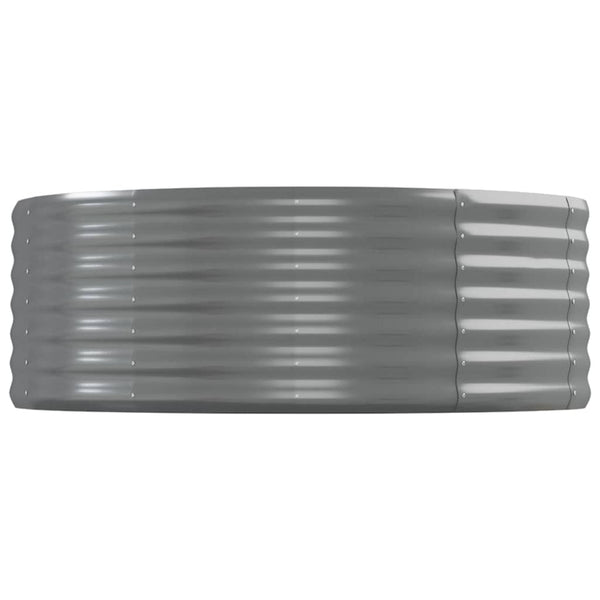 vidaXL Raised Garden Bed Galvanized Steel 544x100x36 cm Grey