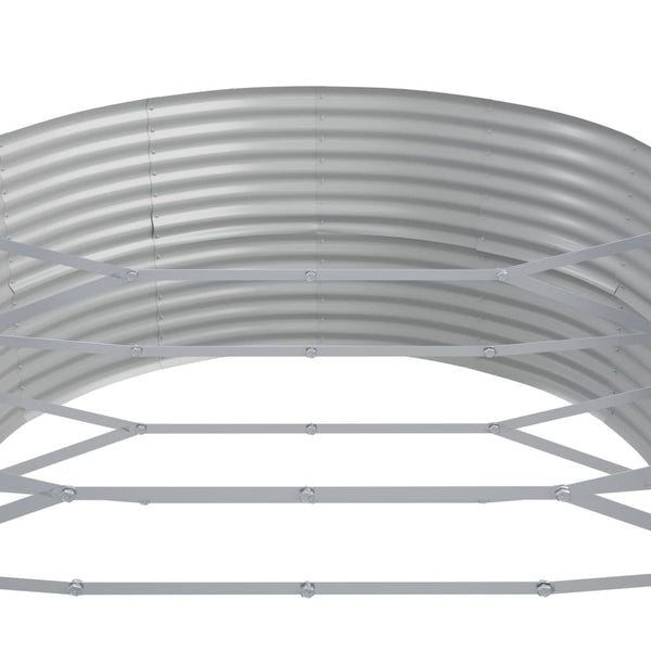 vidaXL Raised Garden Bed Galvanized Steel 544x100x36 cm Grey