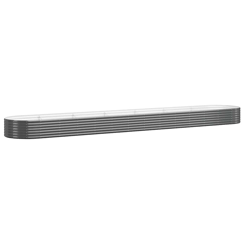vidaXL Raised Garden Bed Galvanized Steel 544x100x36 cm Anthracite