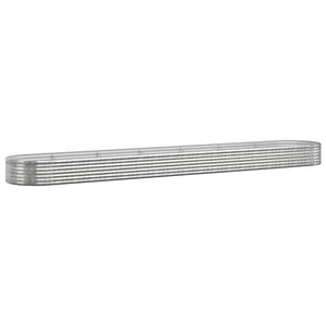 vidaXL Raised Garden Bed Galvanized Steel 544x100x36 cm Silver