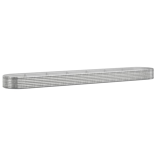 vidaXL Raised Garden Bed Galvanized Steel 544x100x36 cm Silver