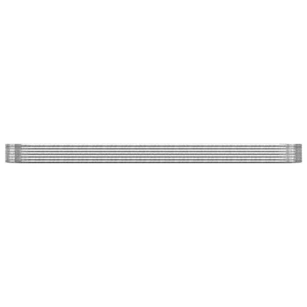 vidaXL Raised Garden Bed Galvanized Steel 544x100x36 cm Silver