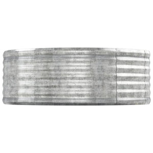 vidaXL Raised Garden Bed Galvanized Steel 544x100x36 cm Silver