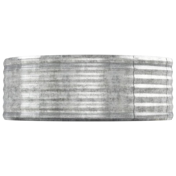 vidaXL Raised Garden Bed Galvanized Steel 544x100x36 cm Silver