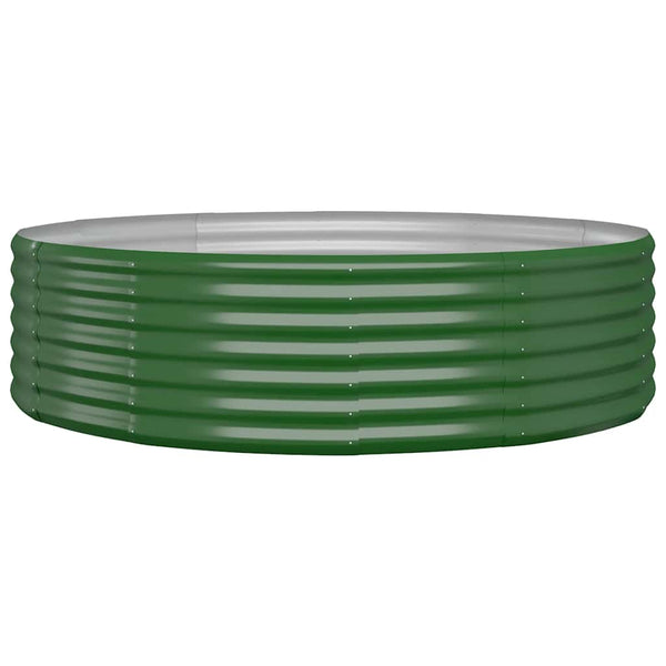 vidaXL Raised Garden Bed Galvanized Steel 140x140x36 cm Green