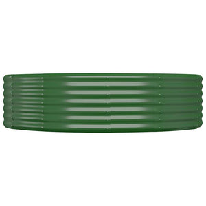 vidaXL Raised Garden Bed Galvanized Steel 140x140x36 cm Green