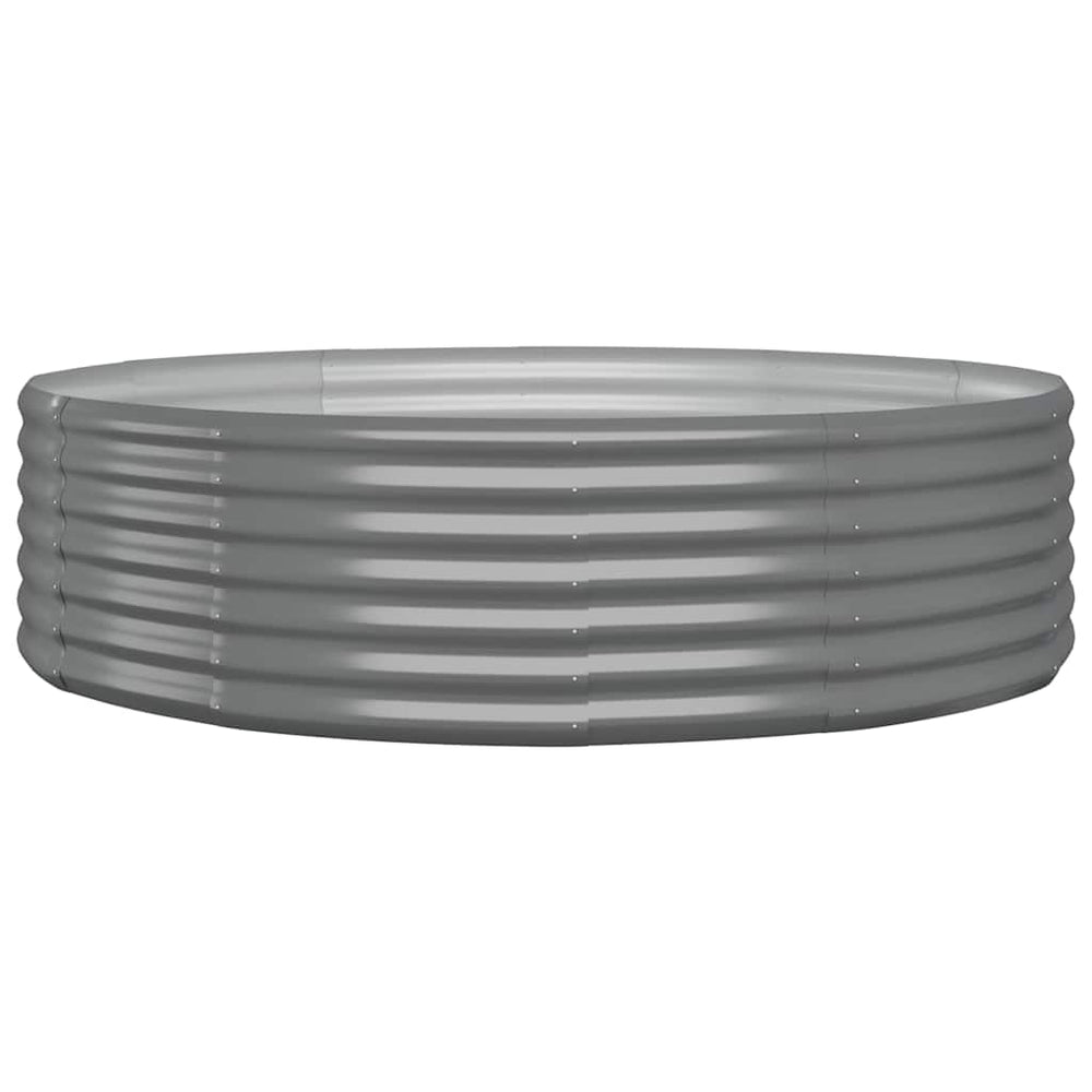 vidaXL Raised Garden Bed Galvanized Steel 140x140x36 cm Grey