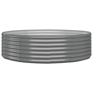 vidaXL Raised Garden Bed Galvanized Steel 140x140x36 cm Grey