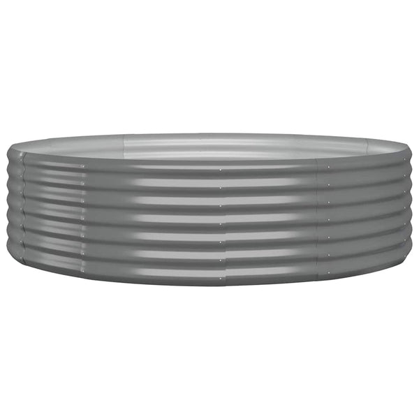 vidaXL Raised Garden Bed Galvanized Steel 140x140x36 cm Grey