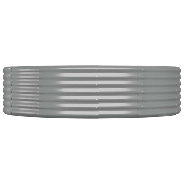 vidaXL Raised Garden Bed Galvanized Steel 140x140x36 cm Grey