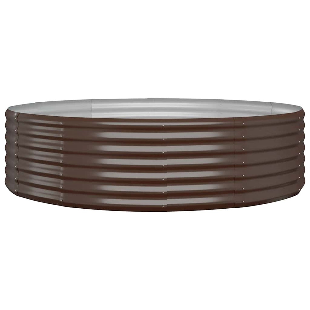 vidaXL Raised Garden Bed Galvanized Steel 140x140x36 cm Brown