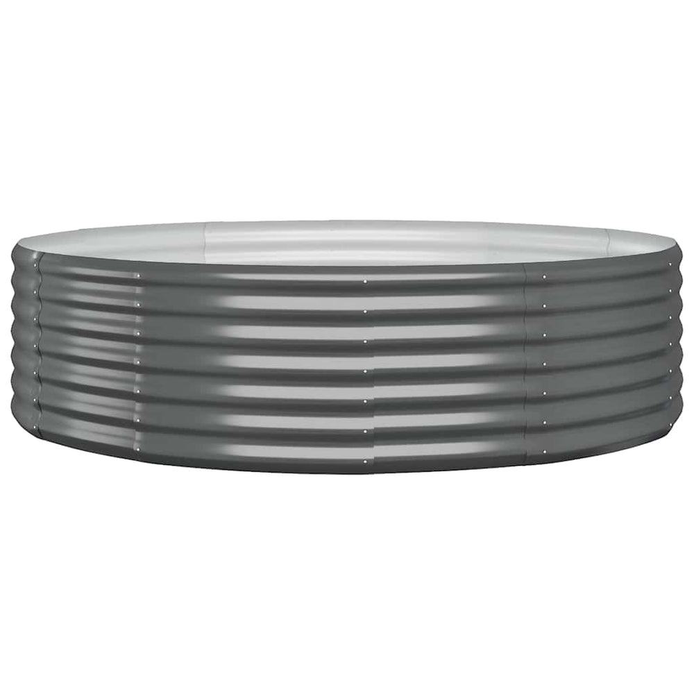 vidaXL Raised Garden Bed Galvanized Steel 140x140x36 cm Anthracite