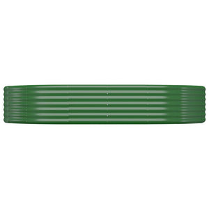 vidaXL Raised Garden Bed Galvanized Steel 214x140x36 cm Green