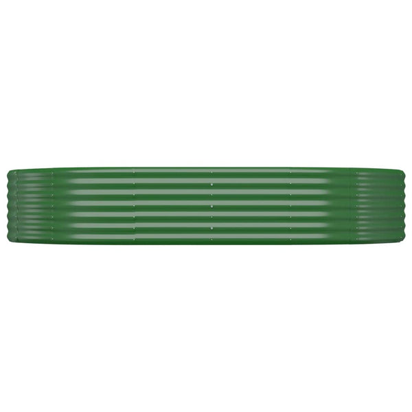 vidaXL Raised Garden Bed Galvanized Steel 214x140x36 cm Green