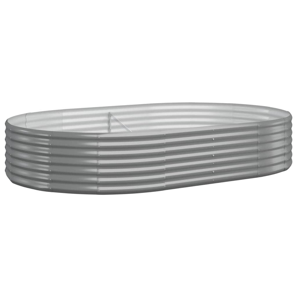 vidaXL Raised Garden Bed Galvanized Steel 214x140x36 cm Gray