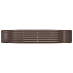 vidaXL Raised Garden Bed Galvanized Steel 214x140x36 cm Brown