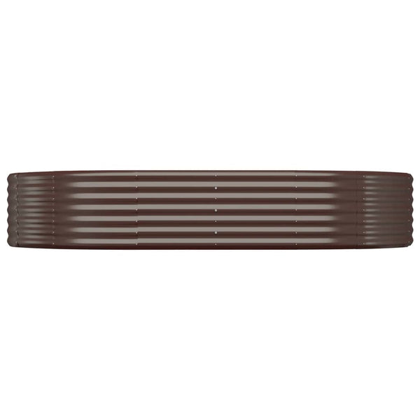 vidaXL Raised Garden Bed Galvanized Steel 214x140x36 cm Brown