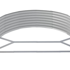 vidaXL Raised Garden Bed Galvanized Steel 214x140x36 cm Brown