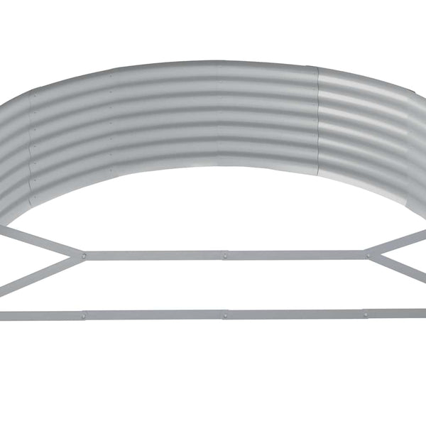 vidaXL Raised Garden Bed Galvanized Steel 214x140x36 cm Anthracite