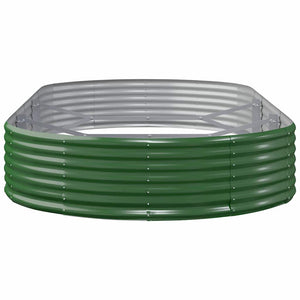 vidaXL Raised Garden Bed Galvanized Steel 296x140x36 cm Green