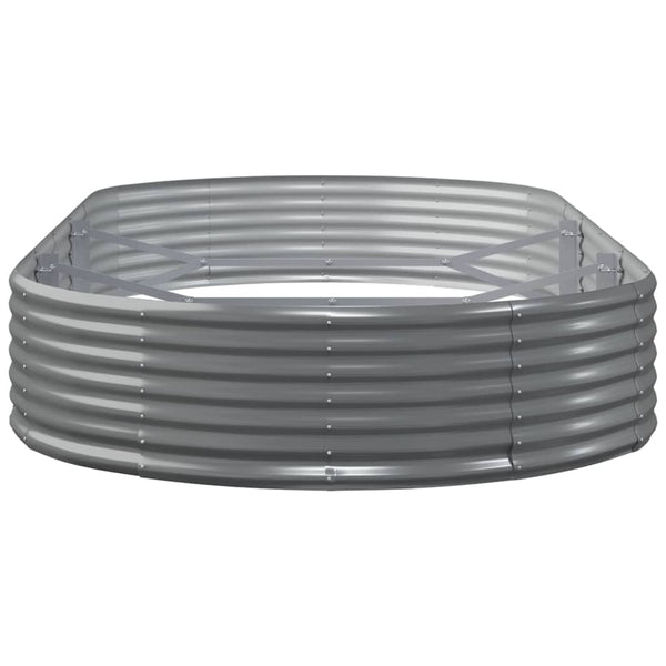 vidaXL Raised Garden Bed Galvanized Steel 296x140x36 cm Grey