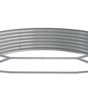 vidaXL Raised Garden Bed Galvanized Steel 296x140x36 cm Grey