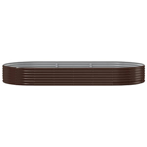 vidaXL Raised Garden Bed Galvanized Steel 296x140x36 cm Brown