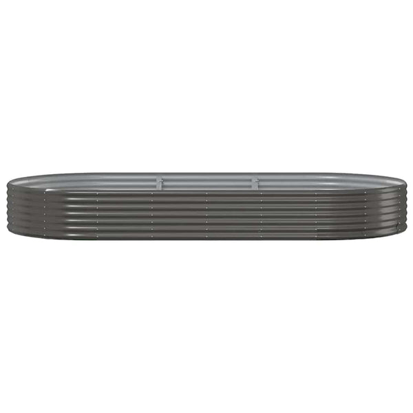 vidaXL Raised Garden Bed Galvanised Steel 296 x 140 x 36 cm Anthracite