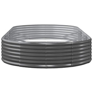 vidaXL Raised Garden Bed Galvanised Steel 296 x 140 x 36 cm Anthracite