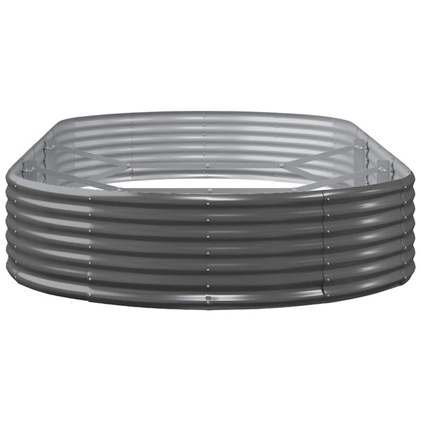 vidaXL Raised Garden Bed Galvanised Steel 296 x 140 x 36 cm Anthracite