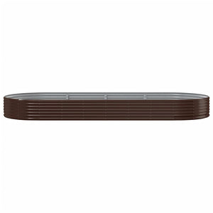 vidaXL Raised Garden Bed Galvanized Steel 373x140x36 cm Brown