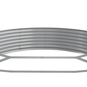 vidaXL Raised Garden Bed Galvanized Steel 373x140x36 cm Brown