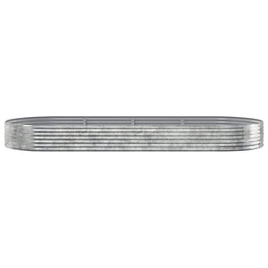 vidaXL Raised Garden Bed Galvanized Steel 373x140x36 cm Silver