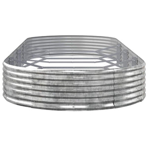 vidaXL Raised Garden Bed Galvanized Steel 373x140x36 cm Silver
