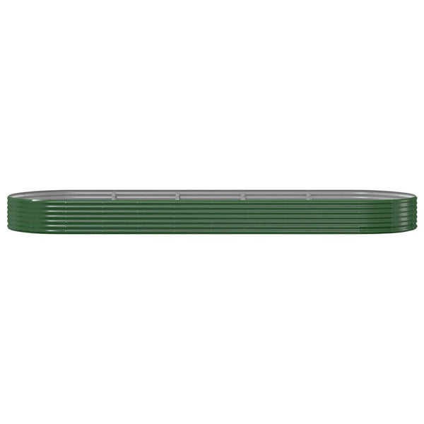 vidaXL Raised Garden Bed Galvanized Steel 450x140x36 cm Green