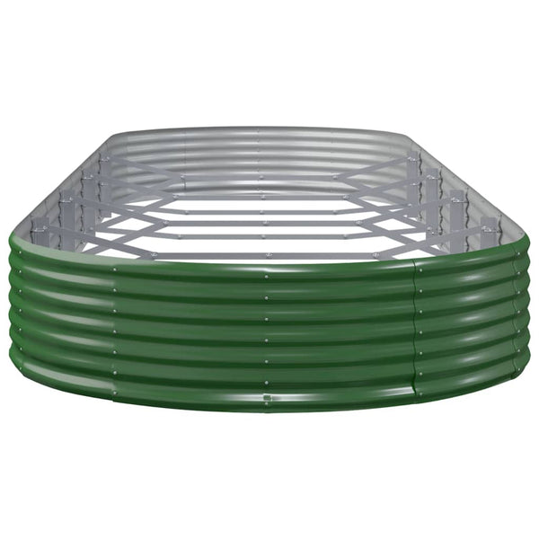 vidaXL Raised Garden Bed Galvanized Steel 450x140x36 cm Green