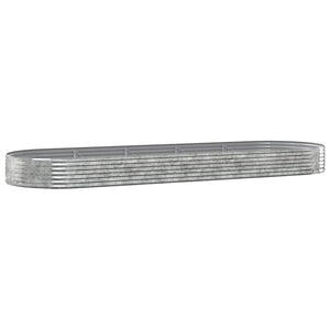 vidaXL Raised Garden Bed Galvanized Steel 450x140x36 cm Silver