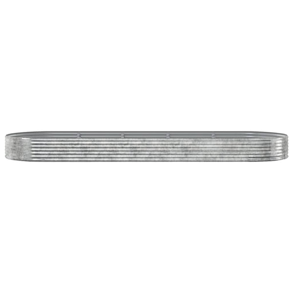 vidaXL Raised Garden Bed Galvanized Steel 450x140x36 cm Silver