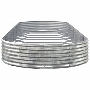 vidaXL Raised Garden Bed Galvanized Steel 450x140x36 cm Silver