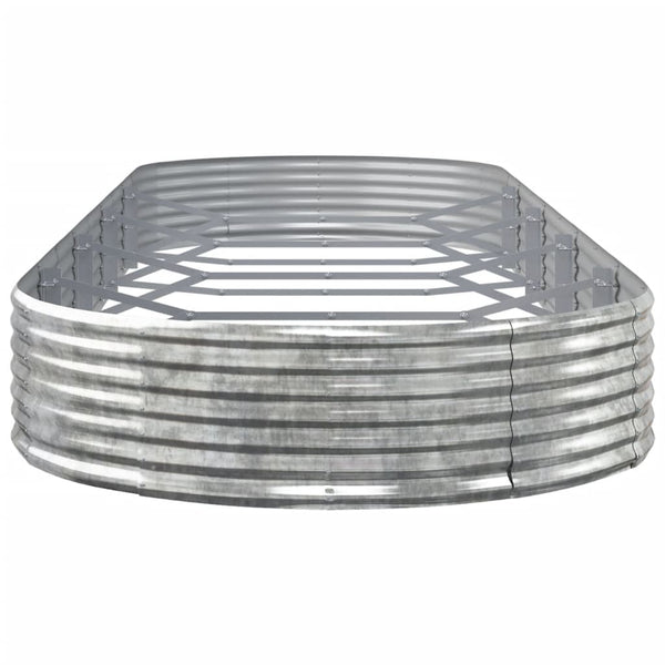 vidaXL Raised Garden Bed Galvanized Steel 450x140x36 cm Silver