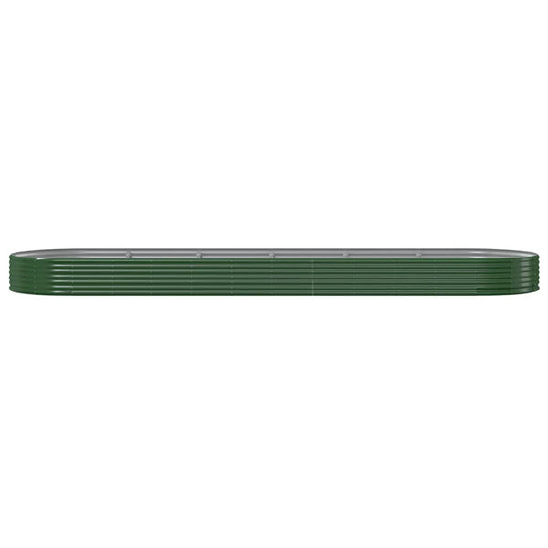 vidaXL Raised Garden Bed Galvanized Steel 523x140x36 cm Green