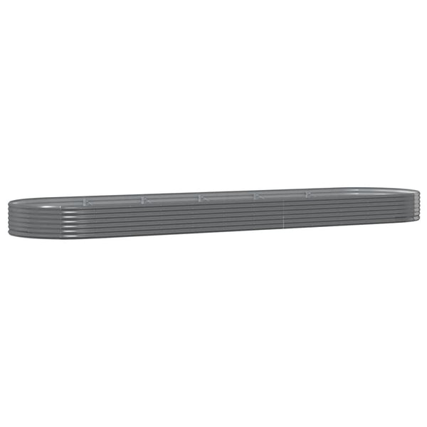 vidaXL Raised Garden Bed Galvanized Steel 523x140x36 cm Grey