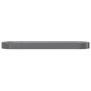 vidaXL Raised Garden Bed Galvanized Steel 523x140x36 cm Grey